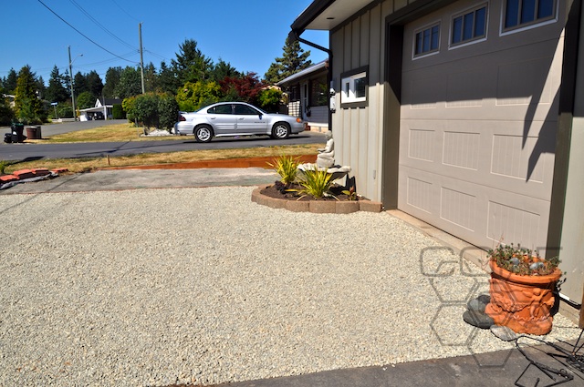 An attractive home in British Columbia, Canada with parking paved with COREgravel.