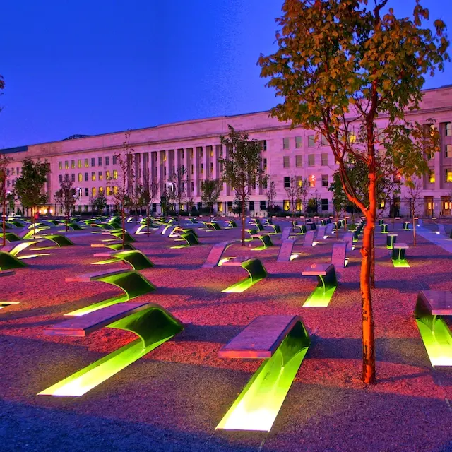 Project 541 - The Pentagon Memorial Park - Gravel Field - night